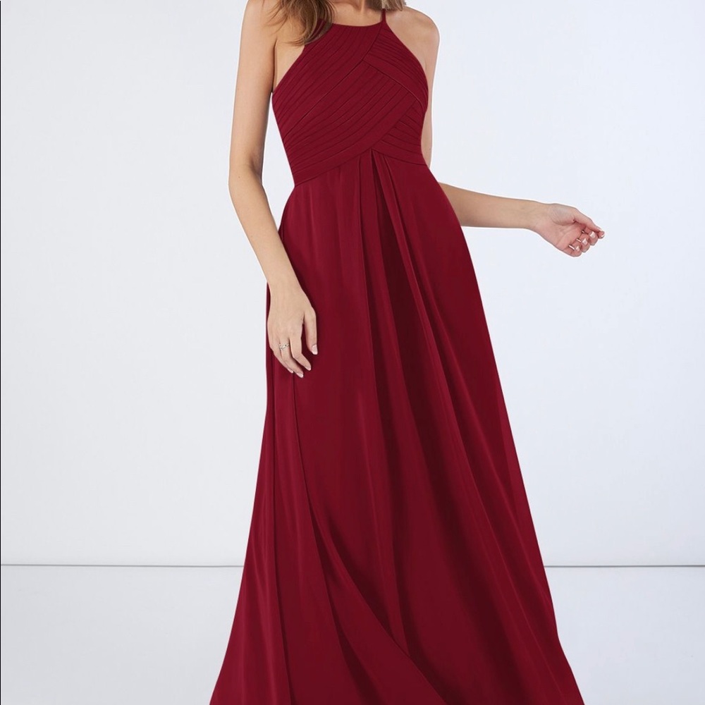 Azazie ‘Ginger’ burgundy bridesmaid dress